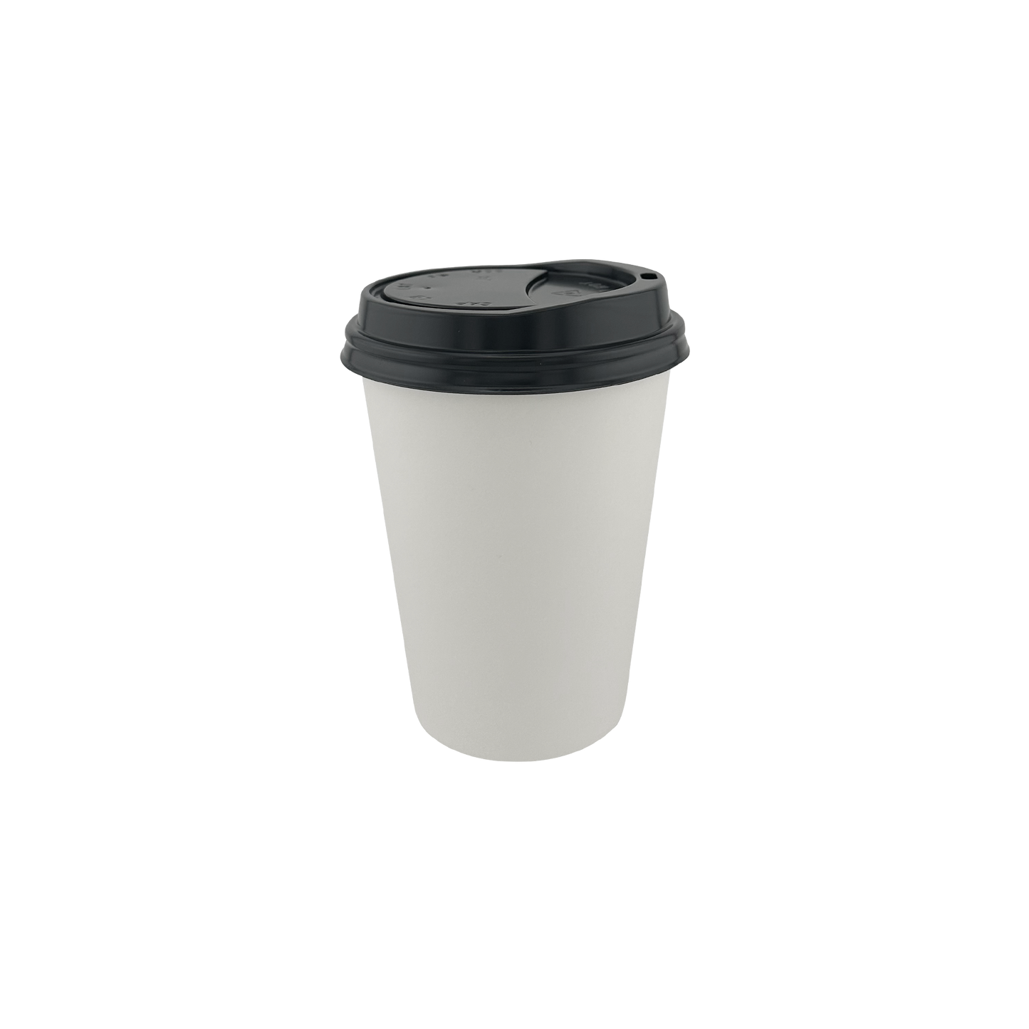 8oz Single Wall 90mm ( White Base 500pcs x Black Lid 500pcs)