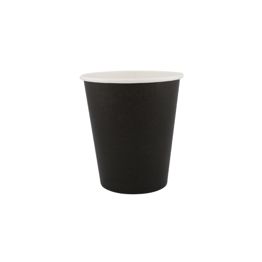 12oz Single Wall Hot Cup Black 90mm)