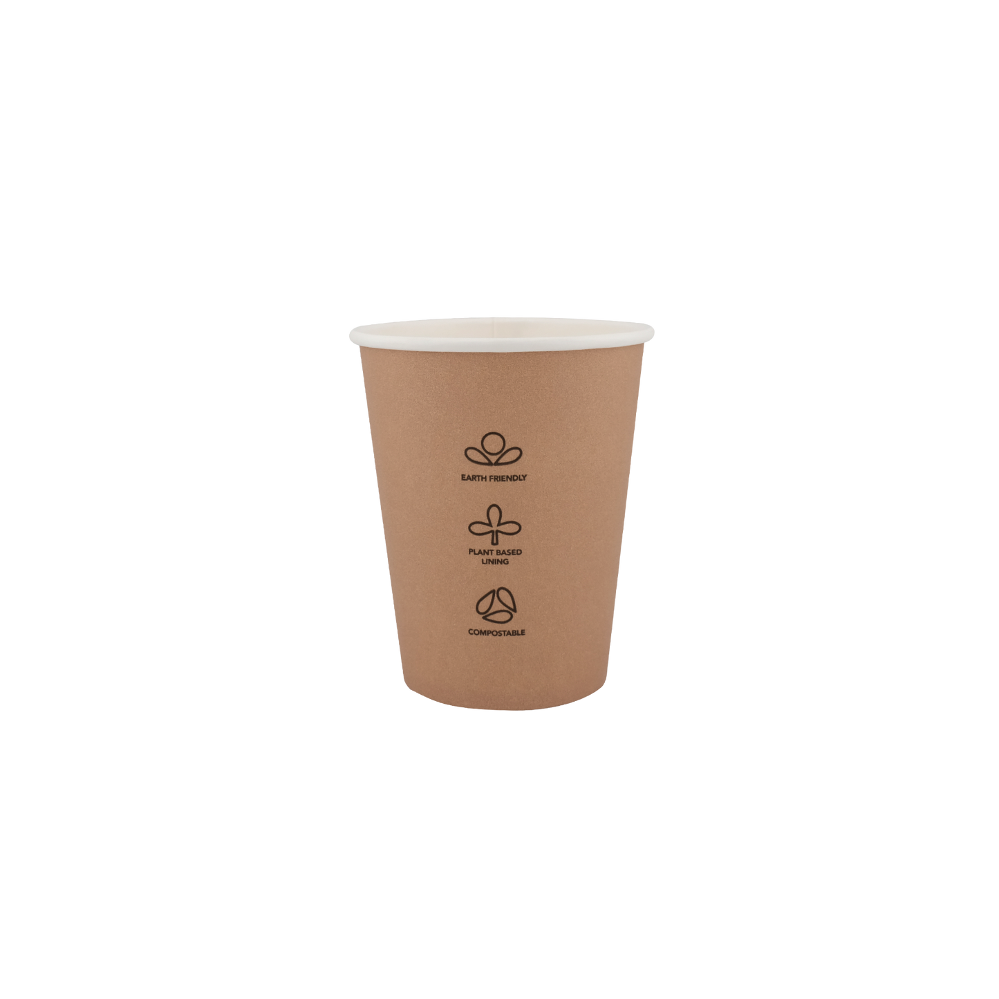 6oz Single Wall EcoHaven Hot Cup Kraft (80mm)