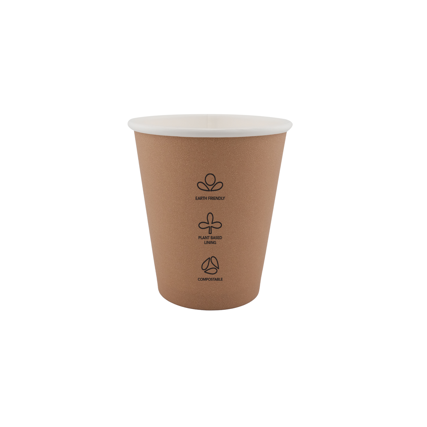 12oz Single Wall EcoHaven Hot Cup Kraft (90mm)