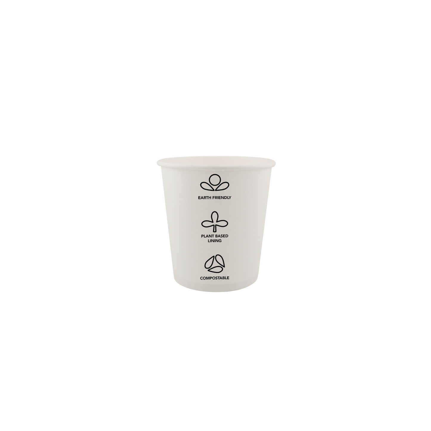 4oz Single Wall EcoHaven Hot Cup White (62mm)