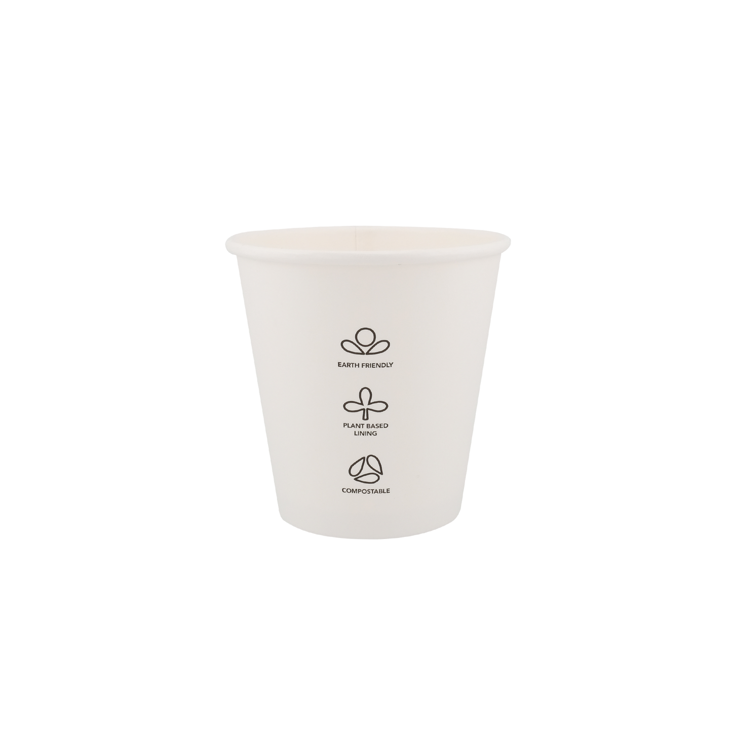 8oz Single Wall EcoHaven Hot Cup White (90mm)