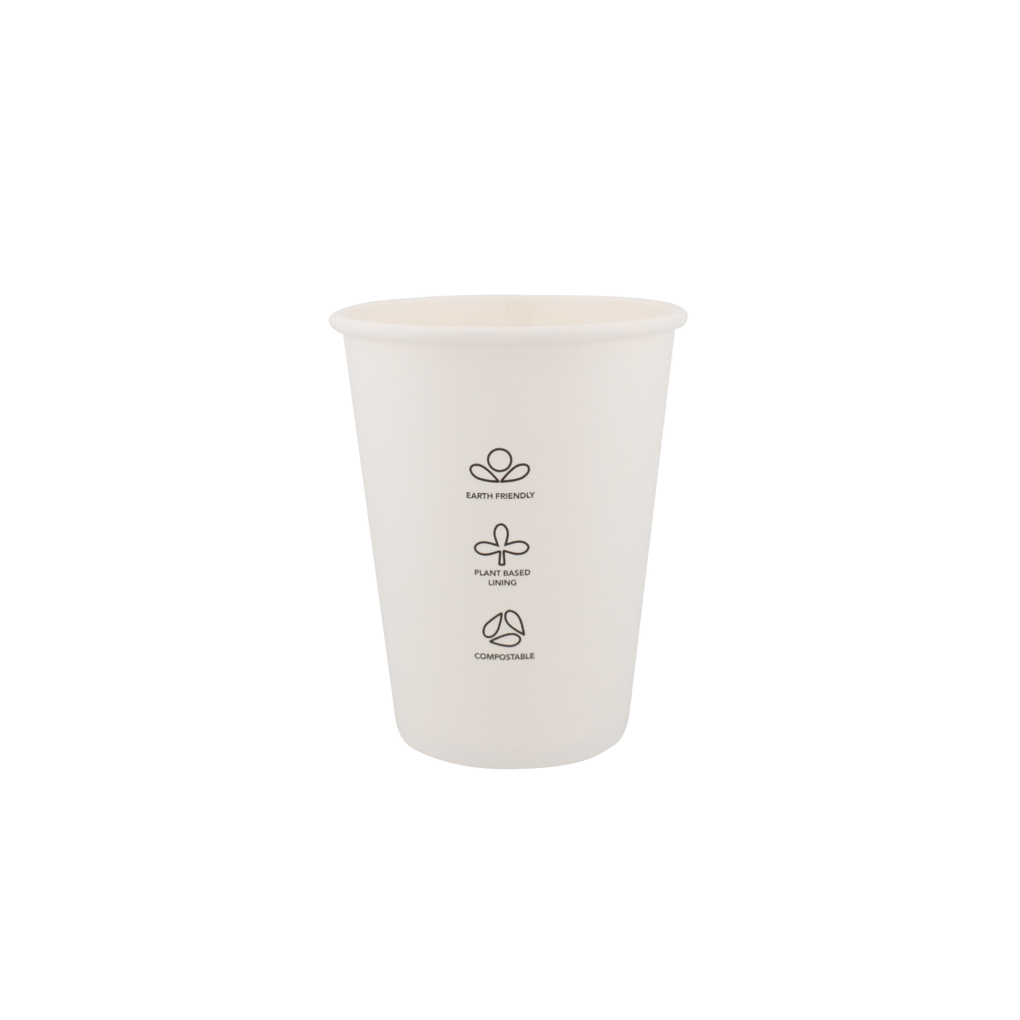 12oz Single Wall EcoHaven Hot Cup White (90mm)