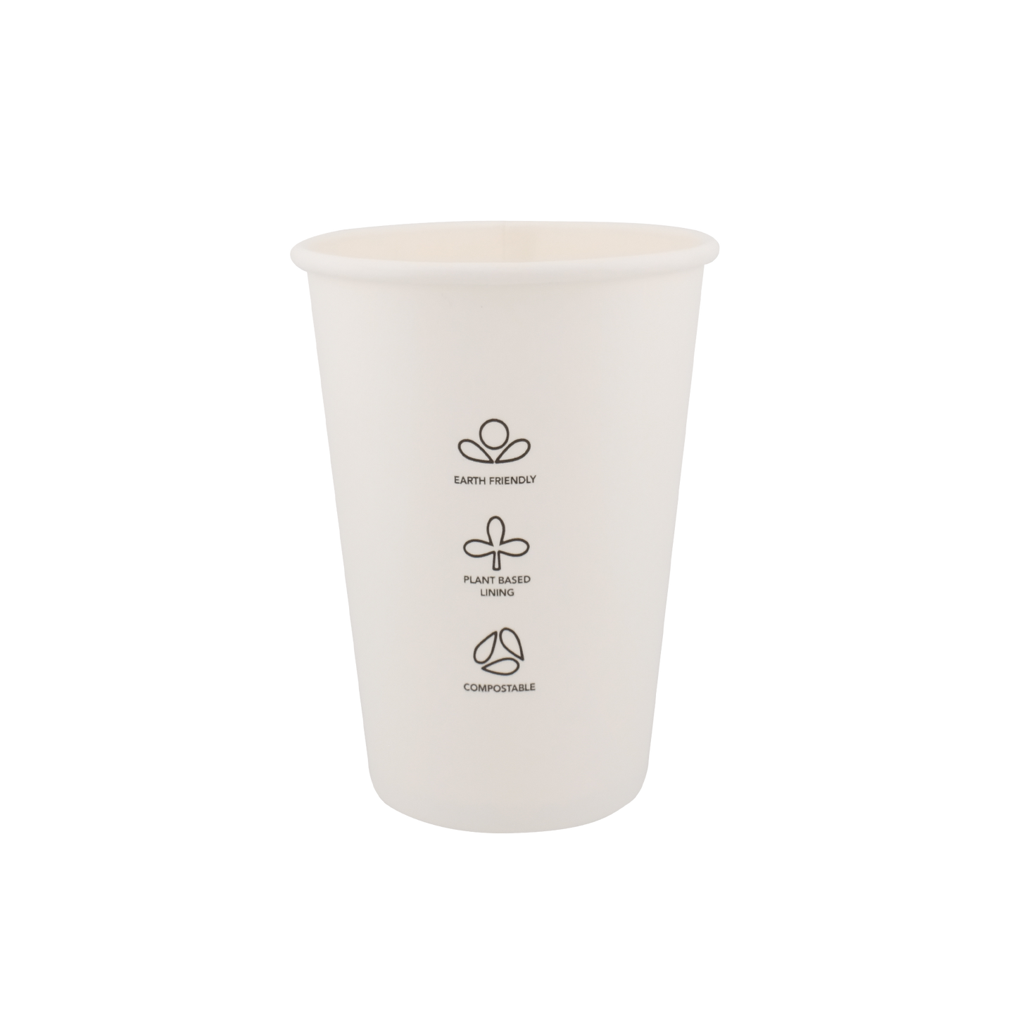 16oz Single Wall EcoHaven Hot Cup White (90mm)
