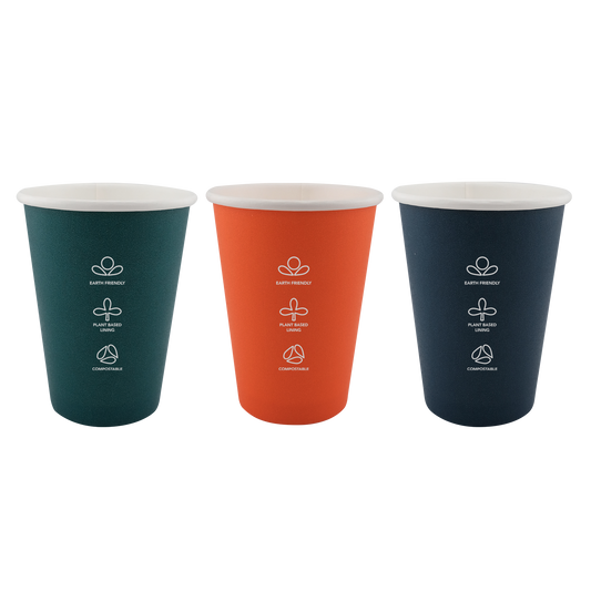 12oz Single Wall EcoHaven Hot Cup Deep Brew (90mm)