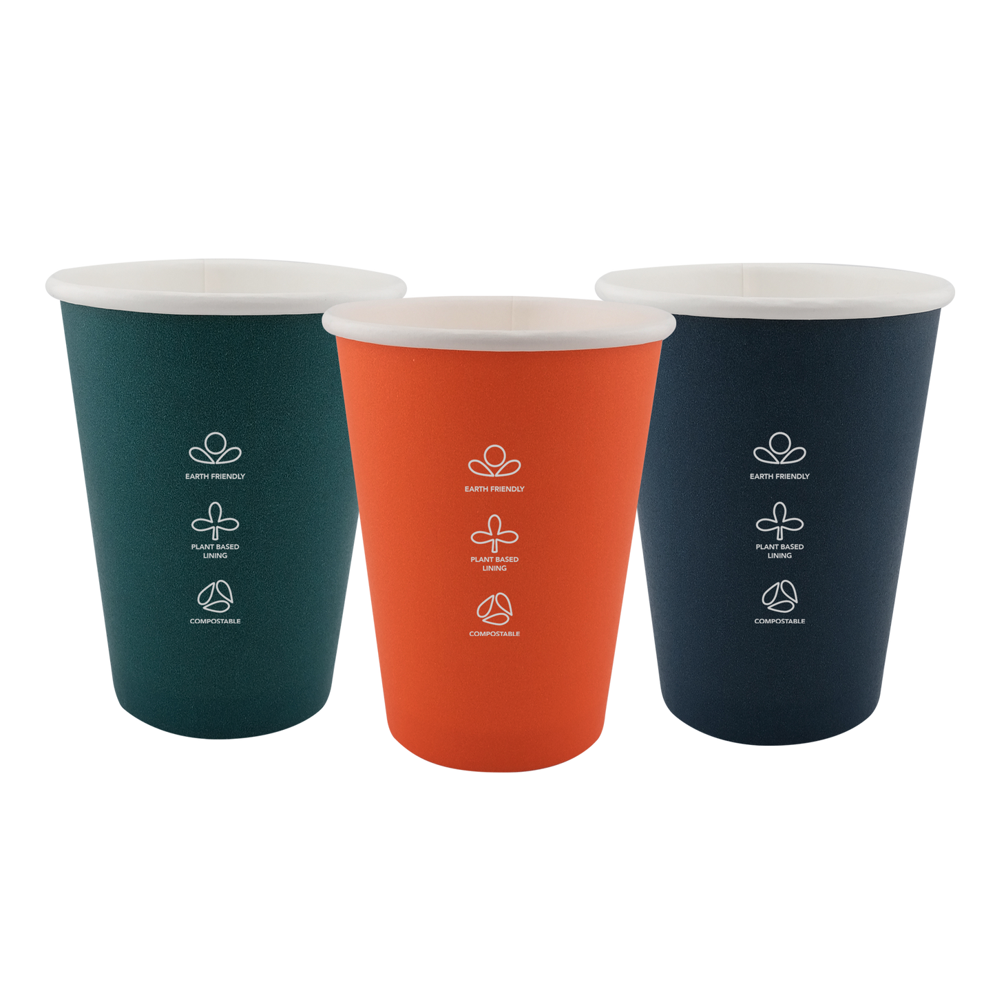 12oz Single Wall EcoHaven Hot Cup Deep Brew (90mm)