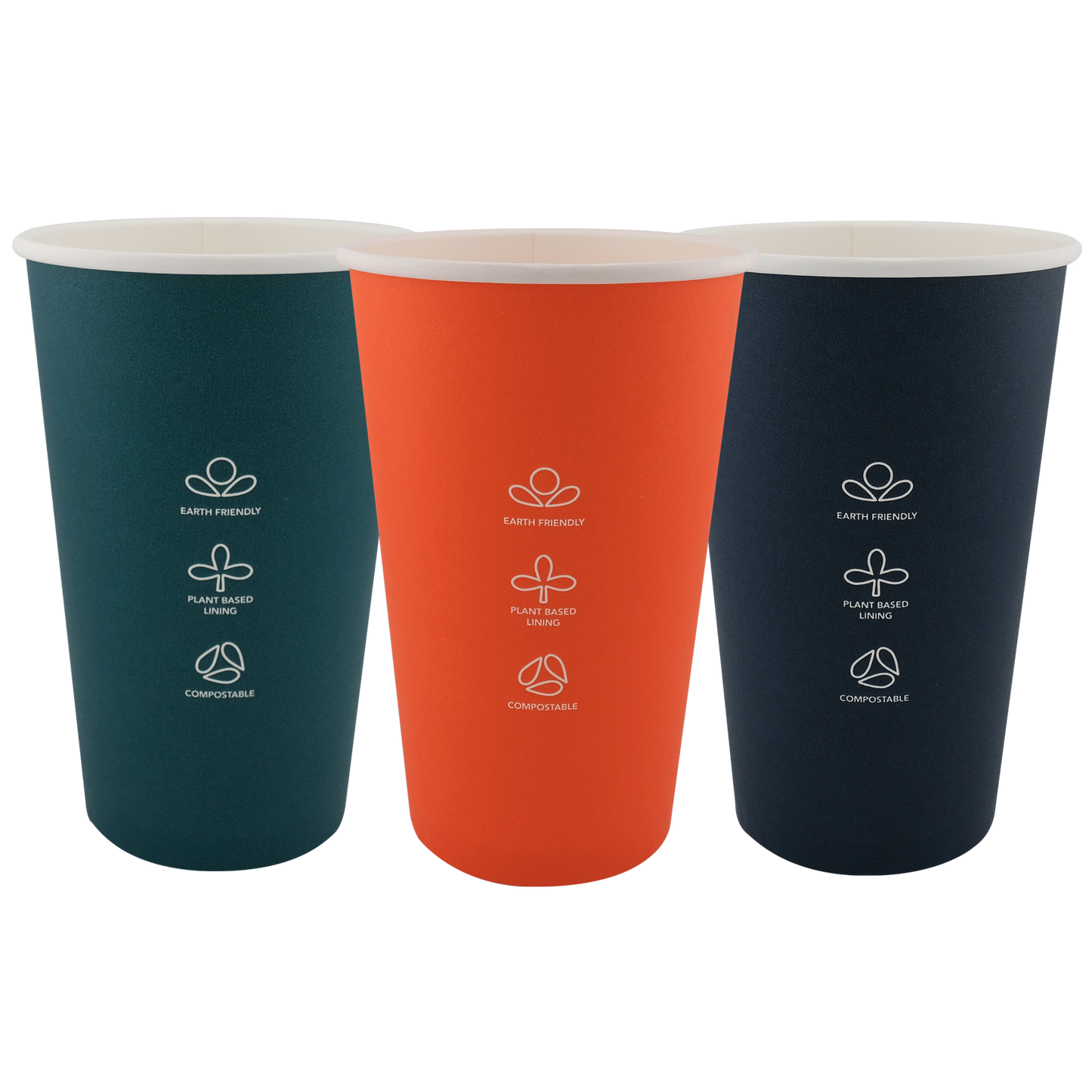 16oz Single Wall EcoHaven Hot Cup Deep Brew (90mm)