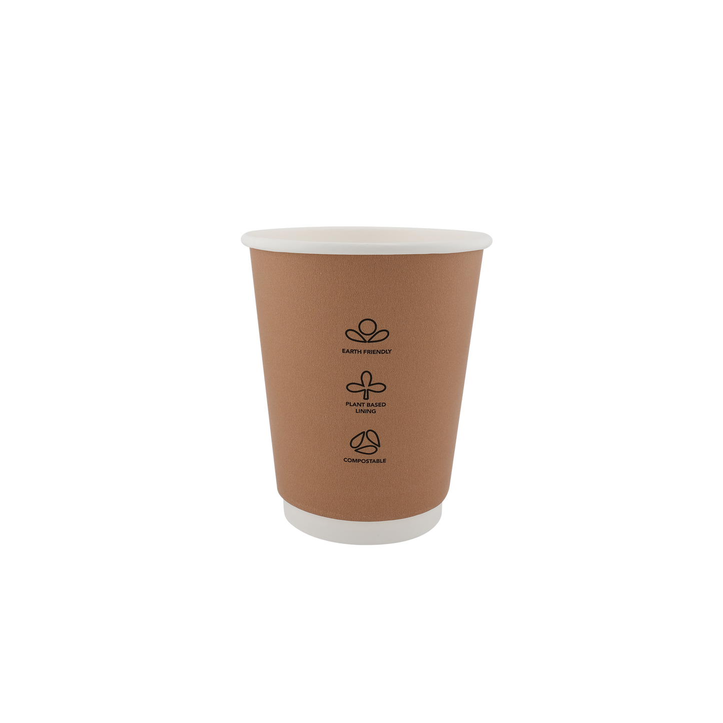 8oz Double Wall EcoHaven Cup Kraft (90mm)