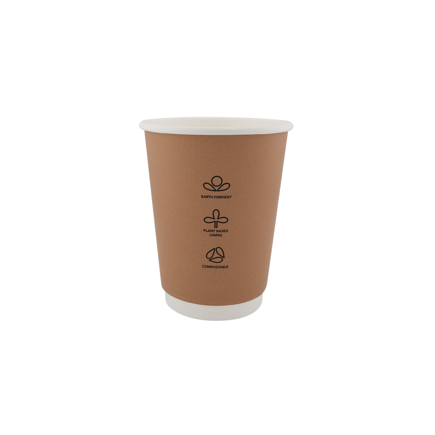 12oz Double Wall EcoHaven Cup Kraft (90mm)