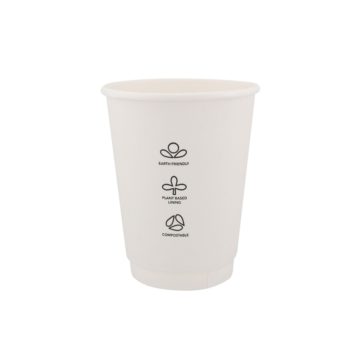 16oz Double Wall Hot EcoHaven Cup White (90mm)