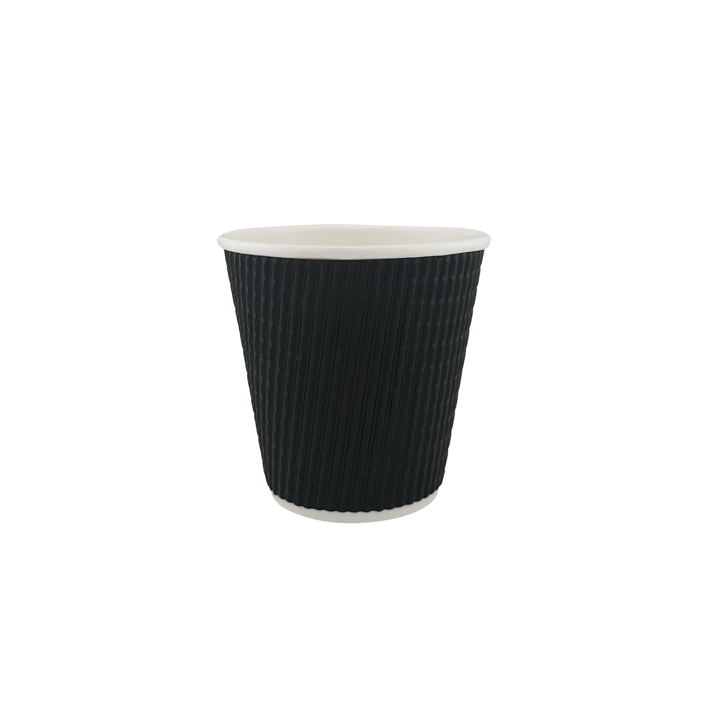 8oz Ripple Wall Cup Black (90mm)