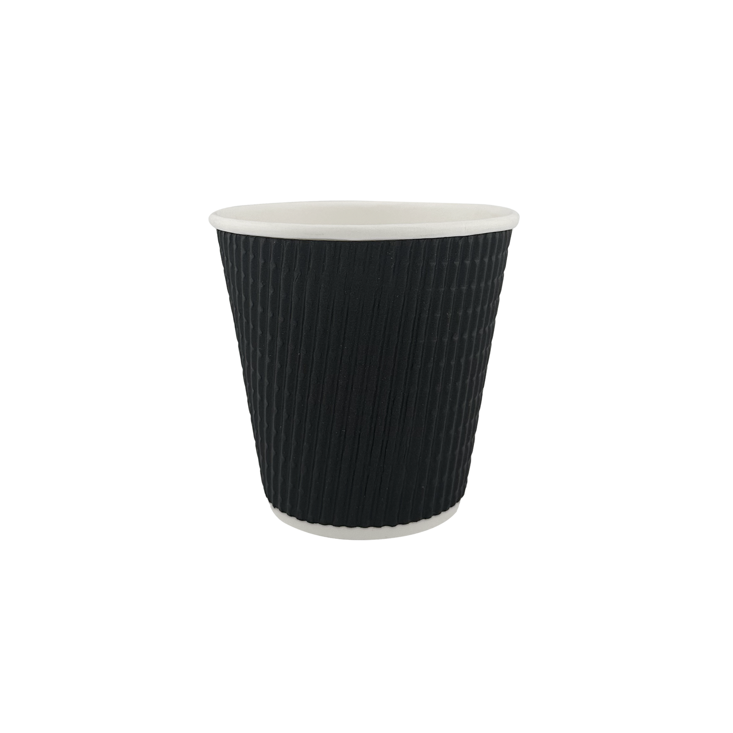 12oz Ripple Wall Cup Black (90mm)
