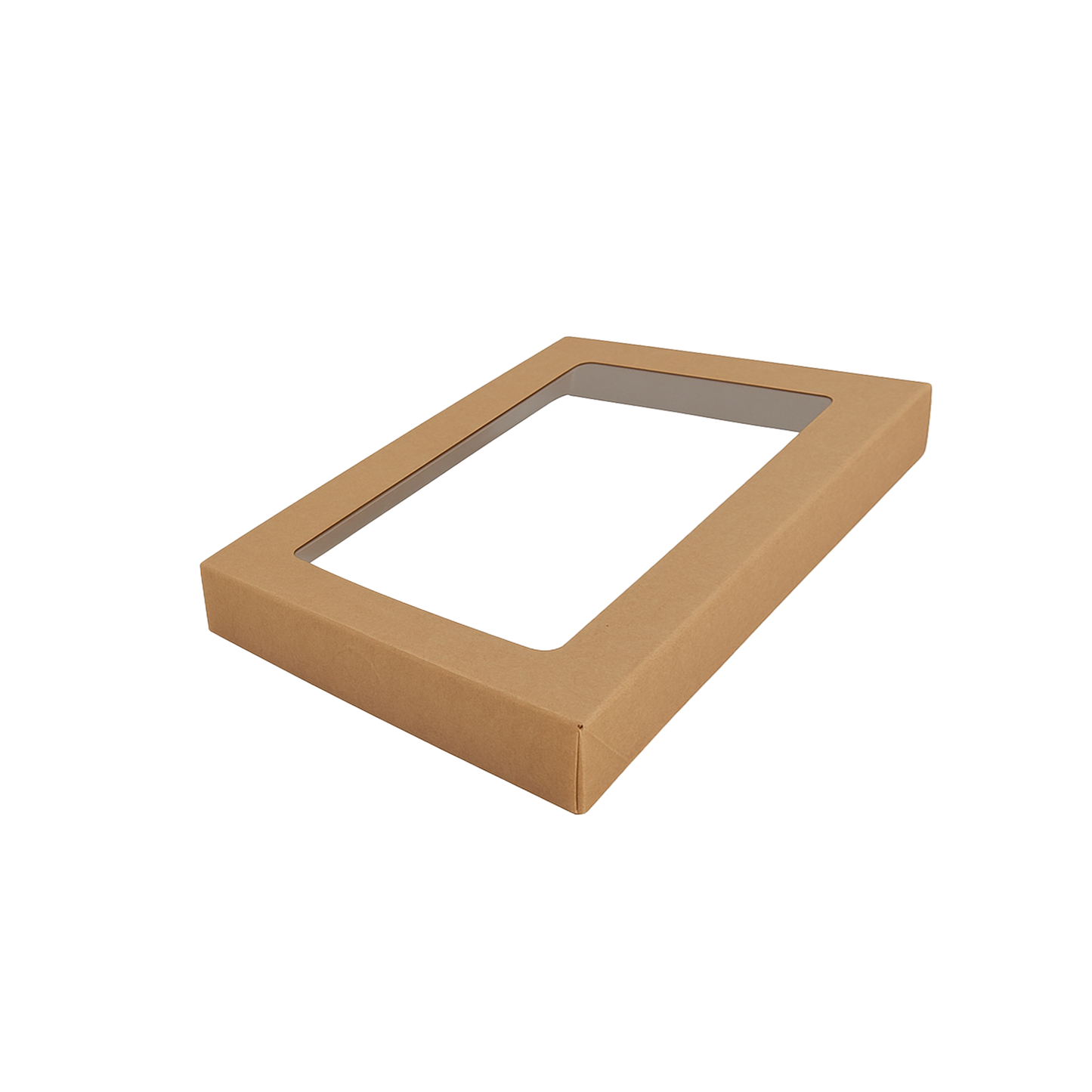 PET Window Catering Tray Lid Medium Kraft
