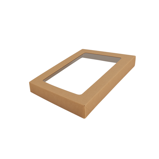 PET Window Catering Tray  Lid Medium Kraft