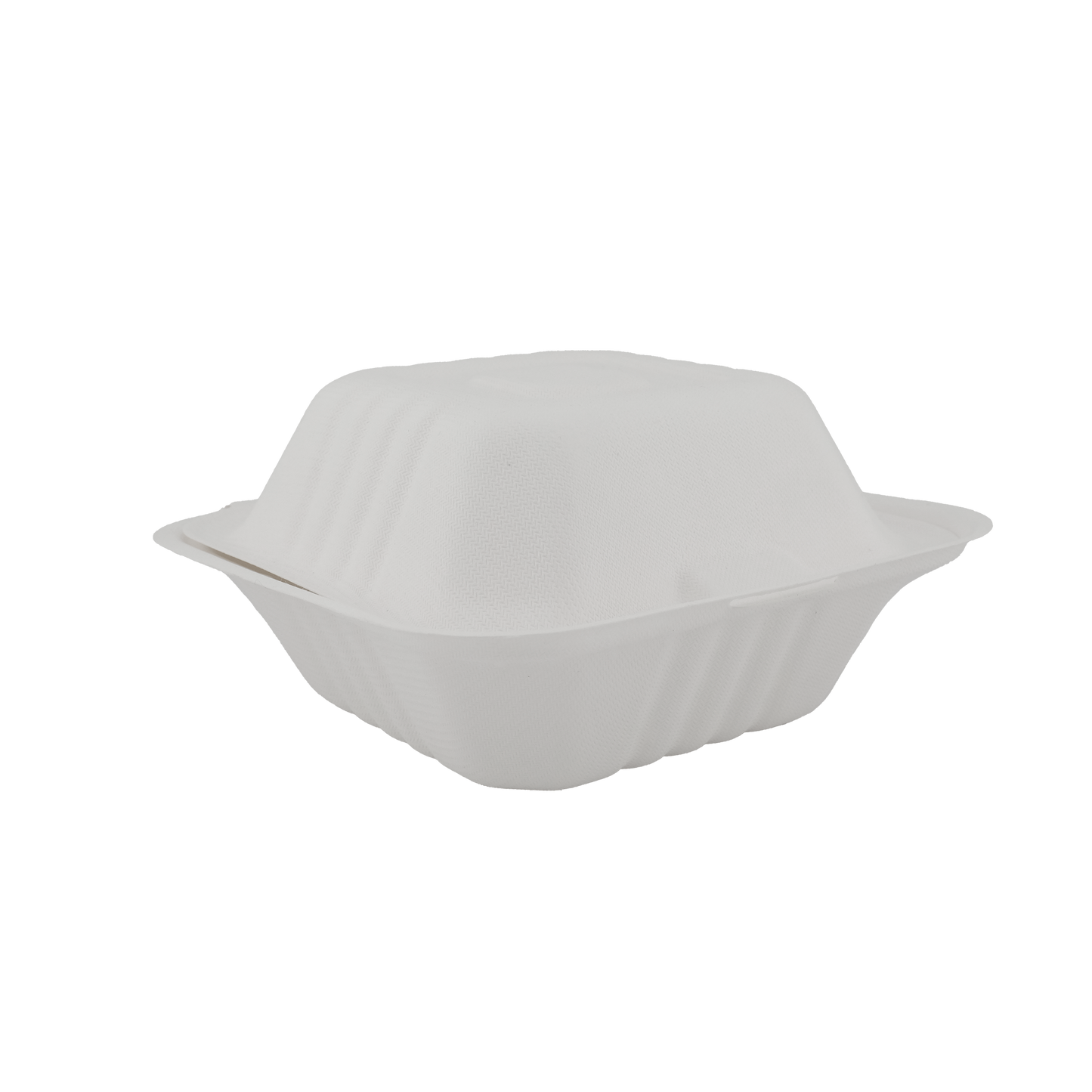 Burger White Clamshell 6"x 6"