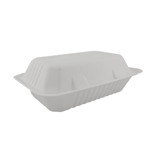 Snack Box Large White Clamshell  9" x 6"
