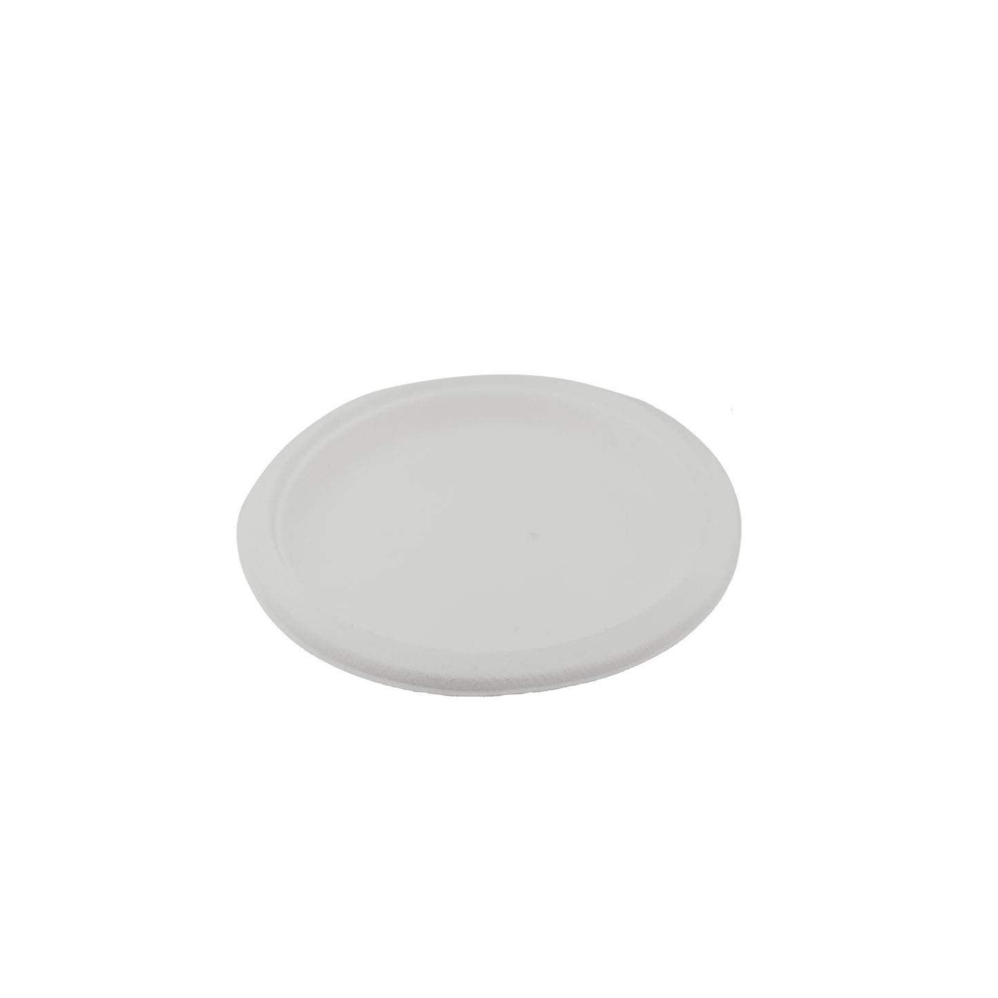 7" Round Sugarcane White Plate