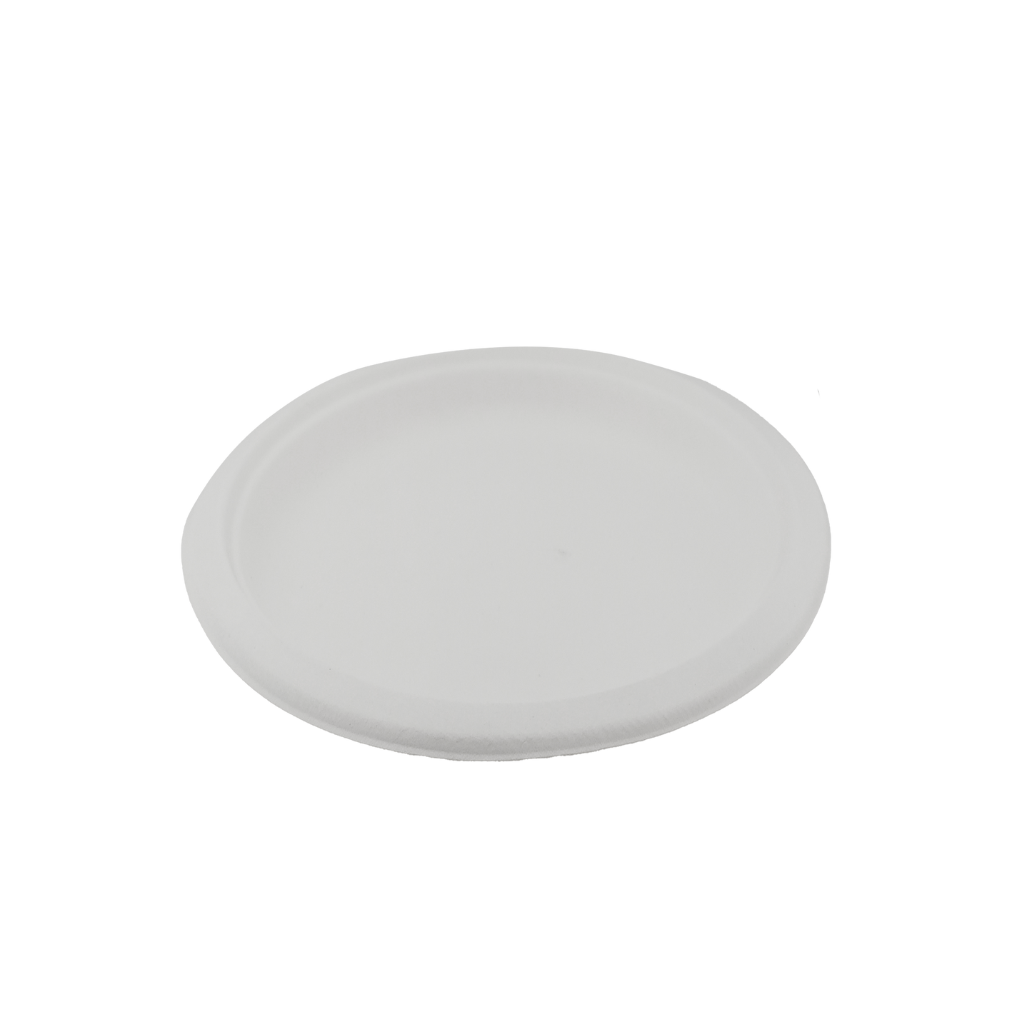 9" Round Sugarcane White Plate