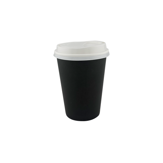 8oz Single Wall 90mm ( Black Base 500pcs x White Lid 500pcs)
