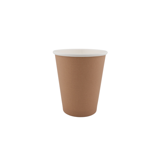8oz Single Wall Hot Cup Kraft  (80mm)