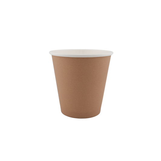 8oz Single Wall Hot Cup Kraft (90mm)
