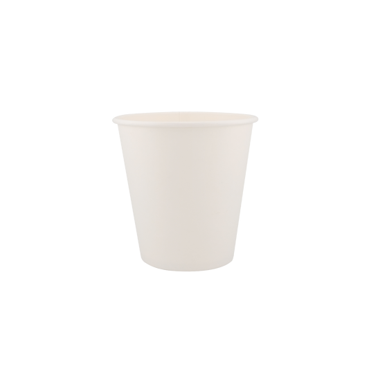 8oz Single Wall Hot Cup White (90mm)