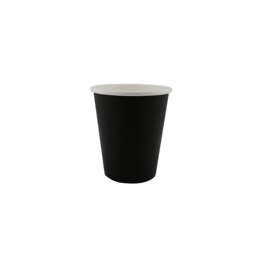 6oz Single Wall Hot Cup Black (80mm)