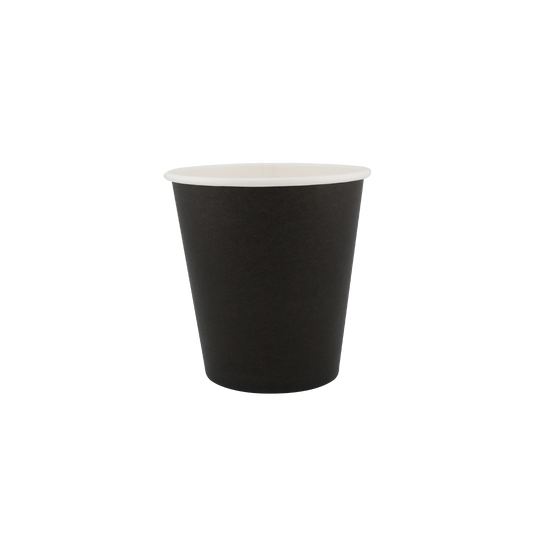 8oz Single Wall Hot Cup Black (90mm)