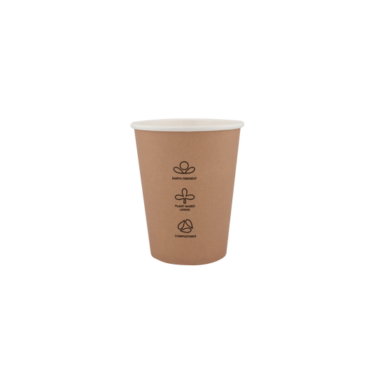 6oz Single Wall EcoHaven Hot Cup Kraft (80mm)