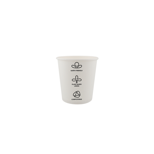 4oz Single Wall EcoHaven Hot Cup White (62mm)