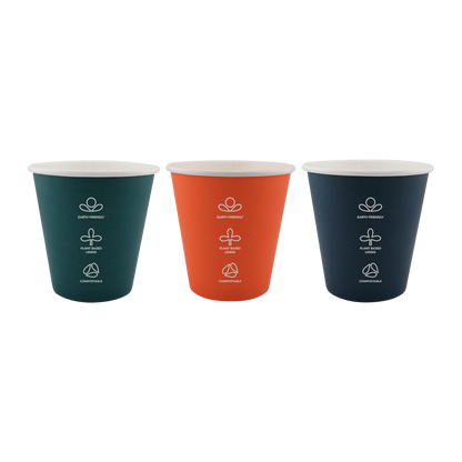 8oz Single Wall EcoHaven Hot Cup Deep Brew (90mm)
