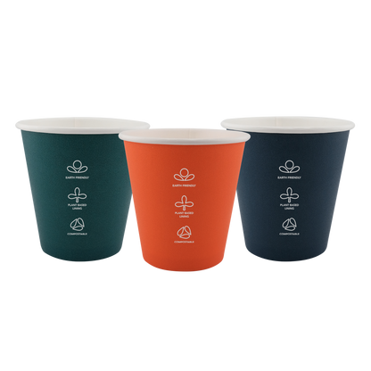 8oz Single Wall EcoHaven Hot Cup Deep Brew (90mm)