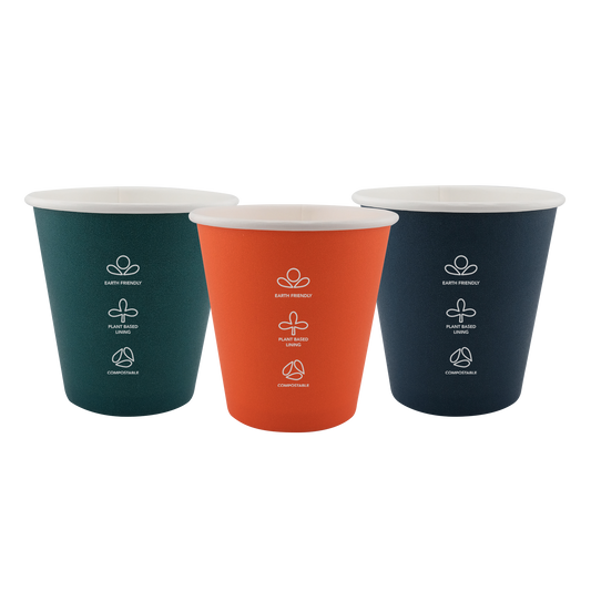 8oz Single Wall EcoHaven Hot Cup Deep Brew (90mm)