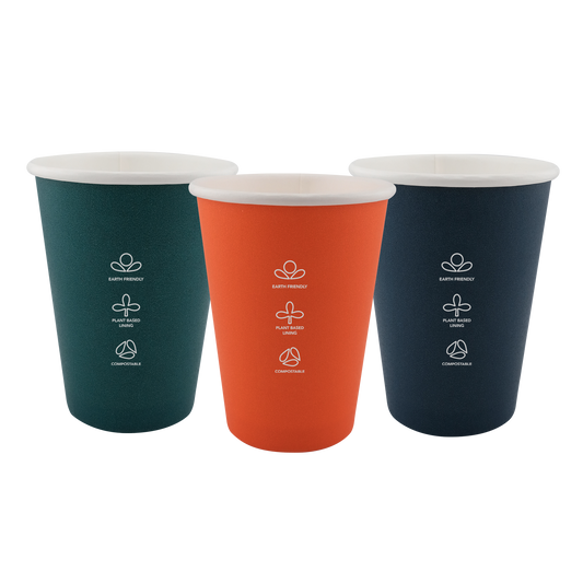 12oz Single Wall EcoHaven Hot Cup Deep Brew (90mm)