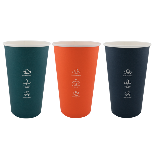 16oz Single Wall EcoHaven Hot Cup Deep Brew (90mm)