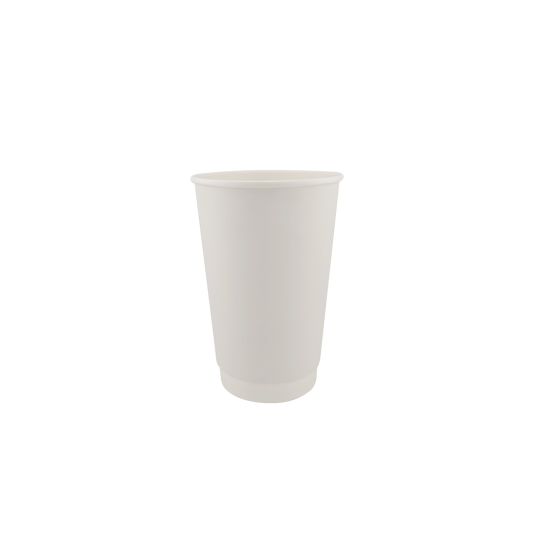 8oz Double Wall Hot Cup White  (90mm)