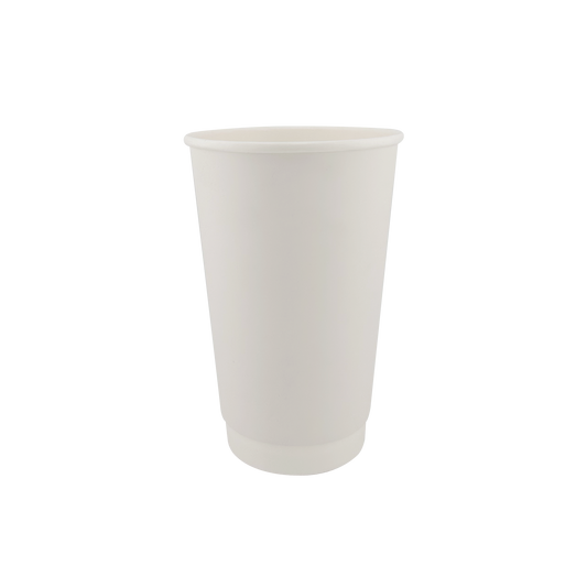 16oz Double Wall Hot Cup White  (90mm)