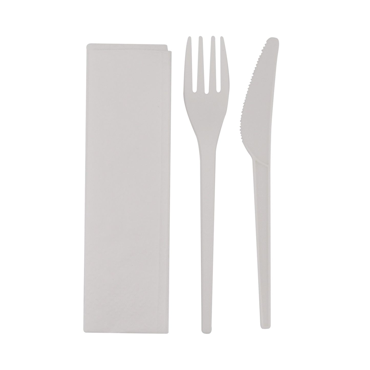 CPLA Cutlery Set Knife Fork Napkin