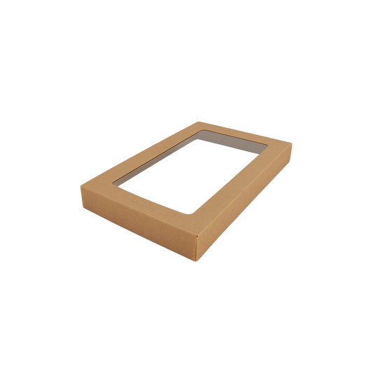 PET Window Catering Tray Lid  Extra Small Kraft