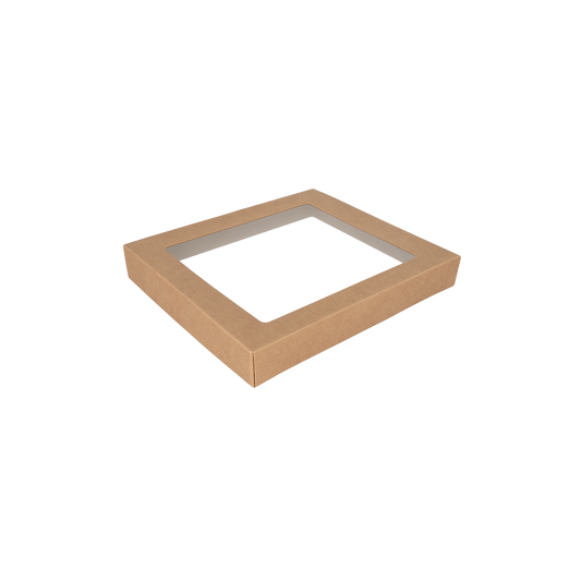 PET Window Catering Tray Lid Small Kraft