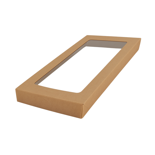 PET Window Catering Tray Lid Large Kraft
