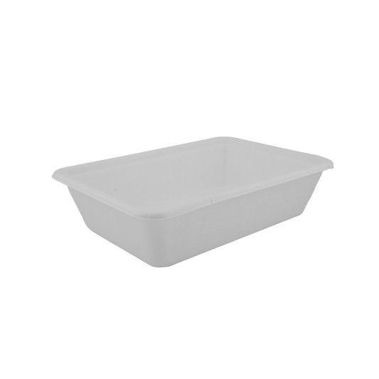 650ml RectangularSugarcane White Base