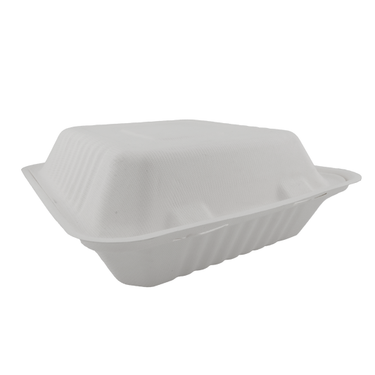 Dinner Box White Clamshell 8" x 8"