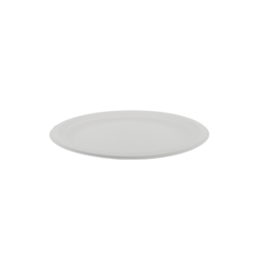 10" x 8" Small Oval Sugarcane White Plate