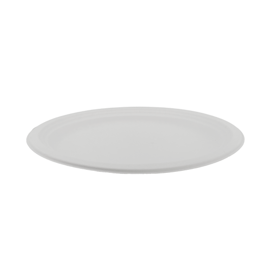 12.5" x 10" Large Oval Sugarcane White Plate